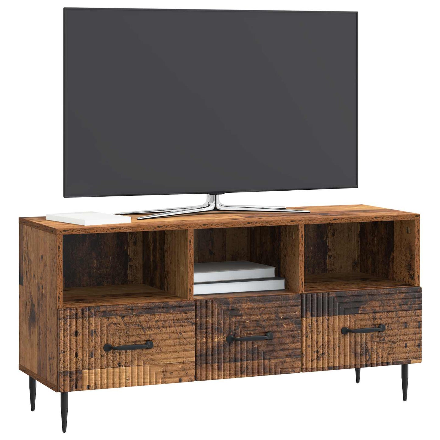 Televizní Skříň Staré Dřevo 102 X 34,5 X 50 Cm Kompozitní Dřevo