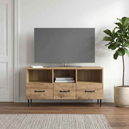 Televizní Skříň 102 X 34,5 X 50 Cm Dub Artisan Kompozitní Dřevo