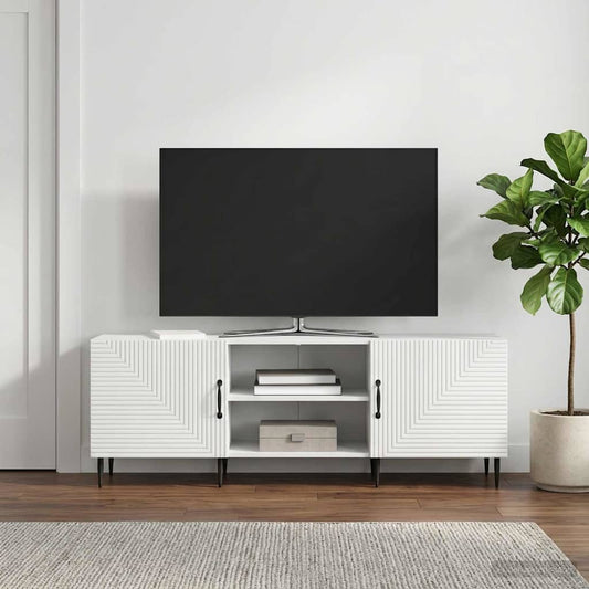 Televizní Skříň Bílá 150 X 31 X 50 Cm Kompozitní Dřevo