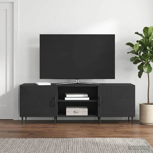 Televizní Skříň Černá 150 X 31 X 50 Cm Kompozitní Dřevo