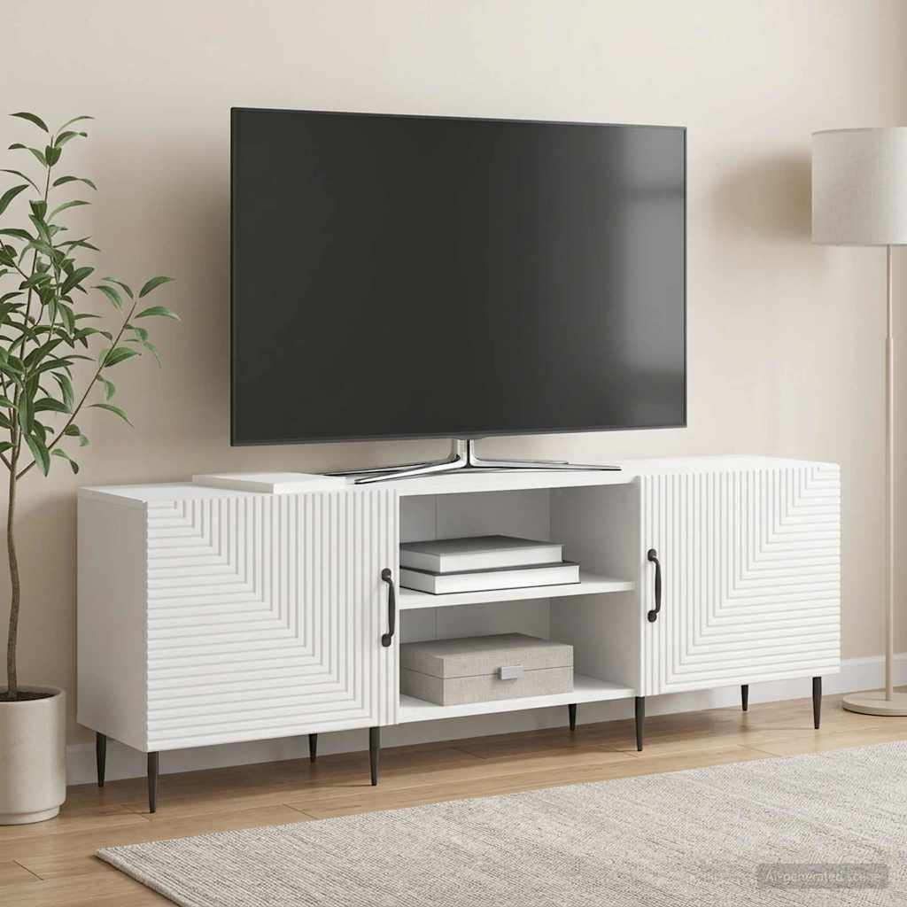 Televizní Skříň Bílá S Vysokým Leskem 150 X 31 X 50 Cm