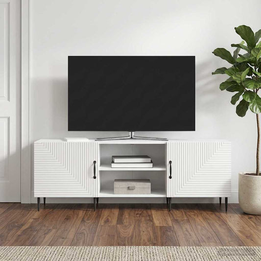 Televizní Skříň Bílá S Vysokým Leskem 150 X 31 X 50 Cm