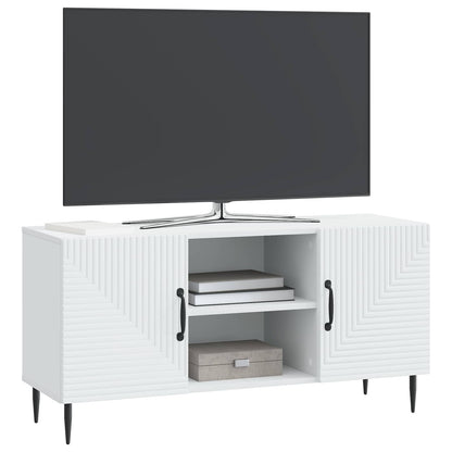 Televizní Skříň Bílá 102 X 34,5 X 50 Cm Kompozitní Dřevo