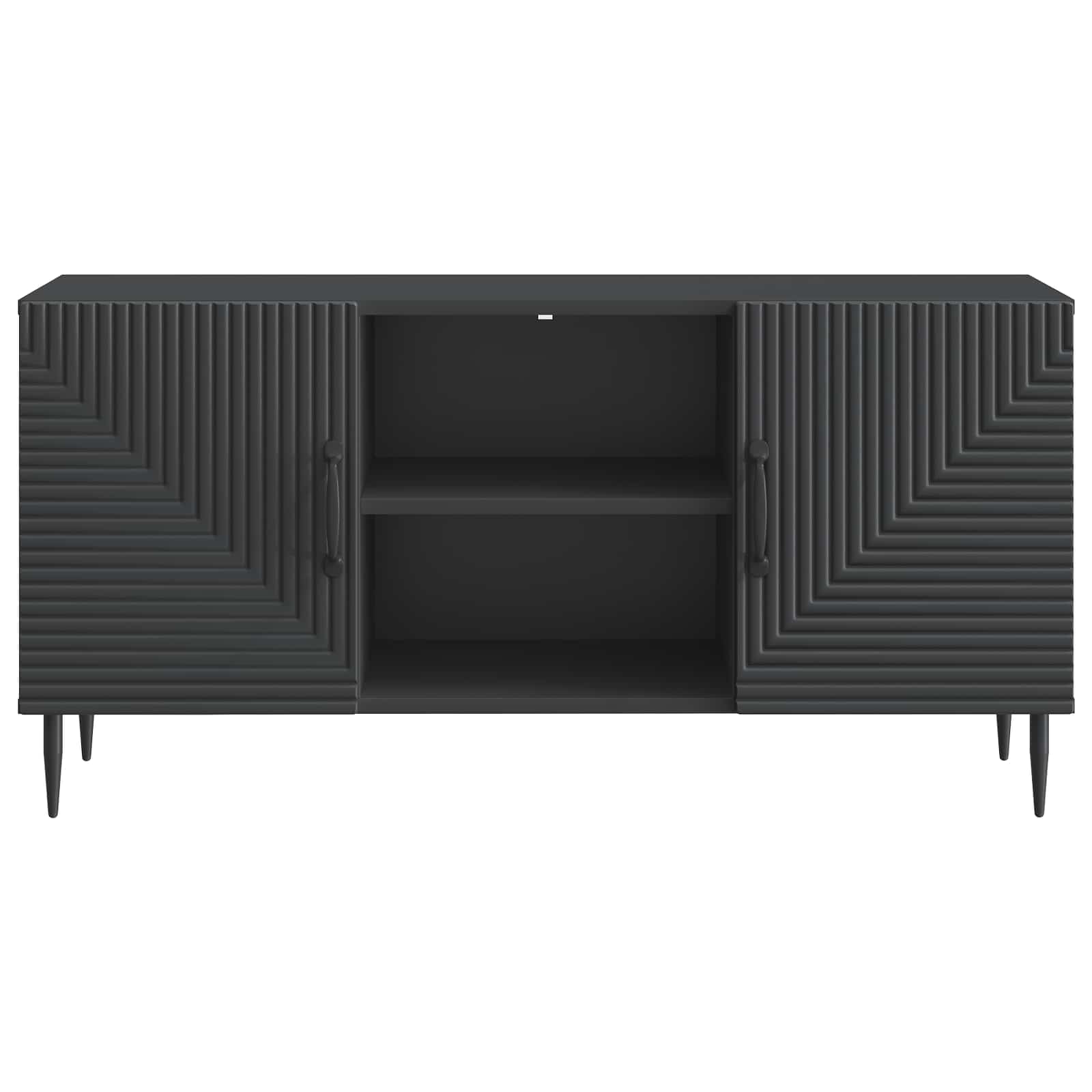 Televizní Skříň Černá 102 X 34,5 X 50 Cm Kompozitní Dřevo