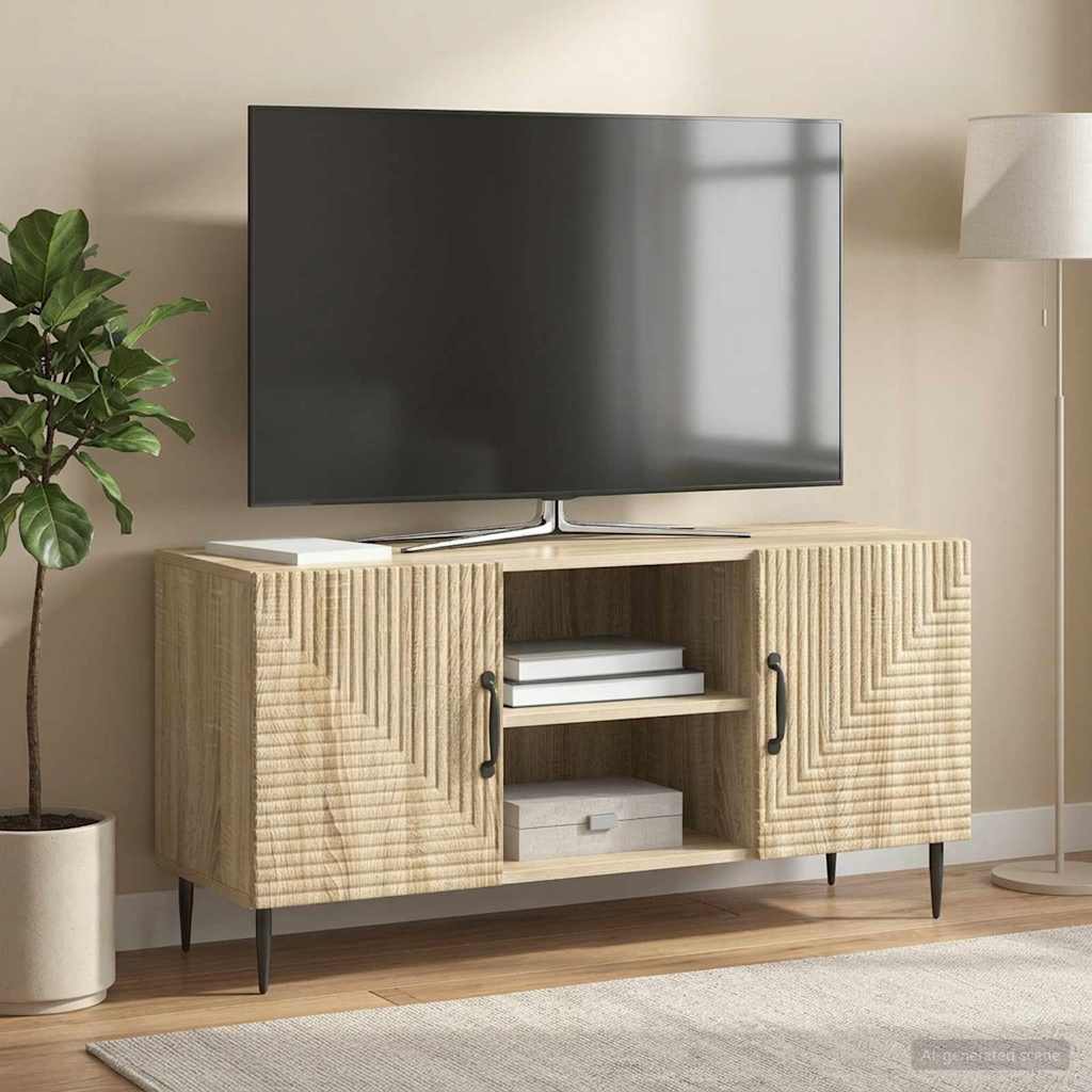 Televizní Skříň Dub Sonoma 102 X 34,5 X 50 Cm Kompozitní Dřevo