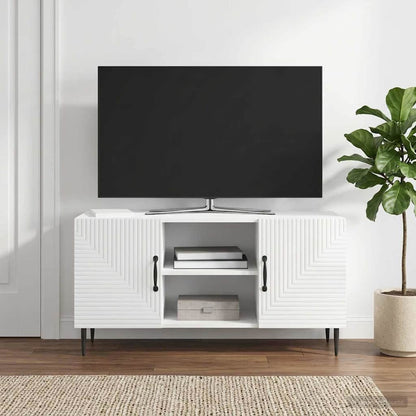 Televizní Skříň Bílá S Vysokým Leskem 102 X 34,5 X 50 Cm