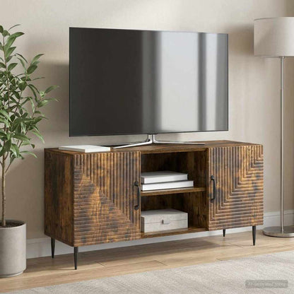 Televizní Skříň Kouřový Dub 102 X 34,5 X 50 Cm Kompozitní Dřevo