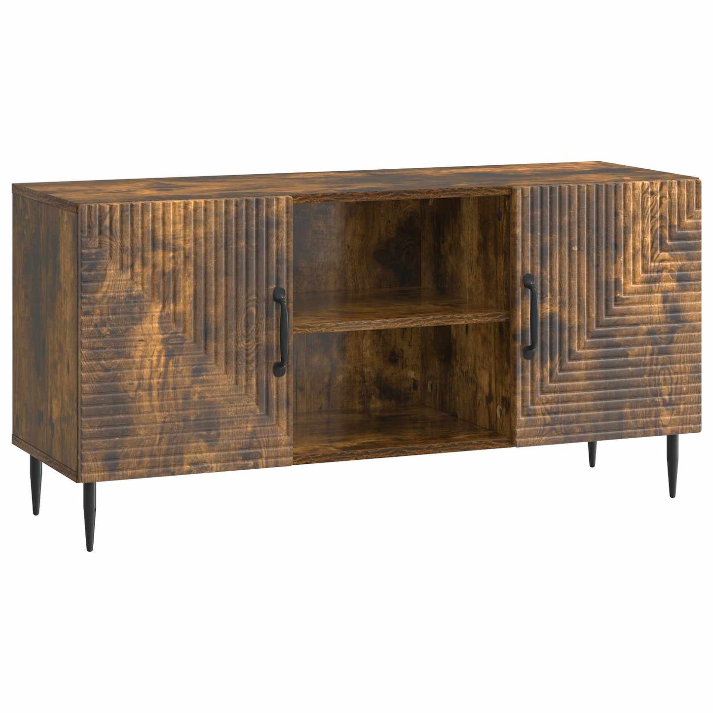 Televizní Skříň Kouřový Dub 102 X 34,5 X 50 Cm Kompozitní Dřevo