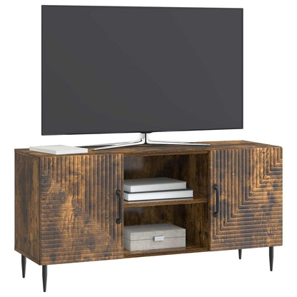 Televizní Skříň Kouřový Dub 102 X 34,5 X 50 Cm Kompozitní Dřevo