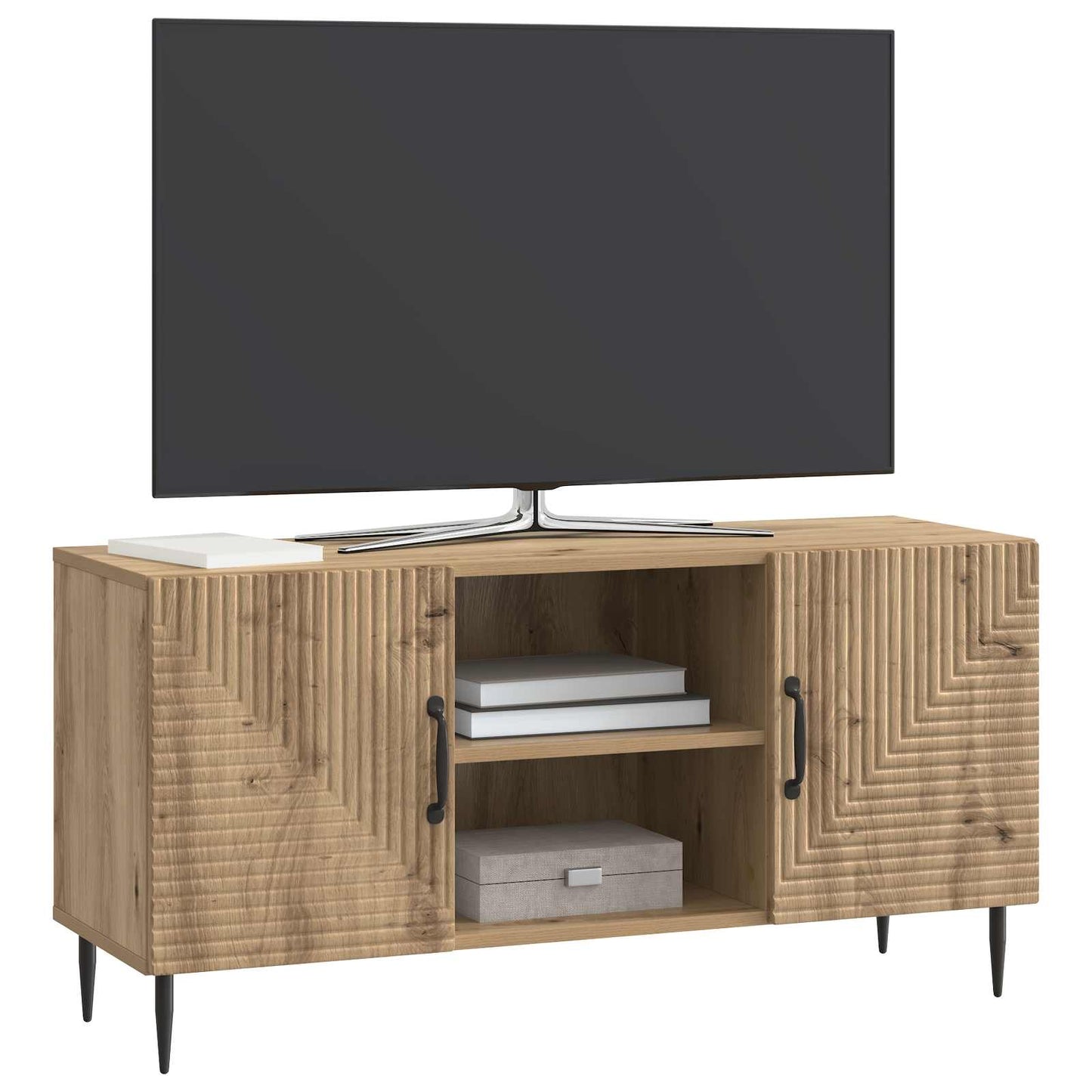 Televizní Skříň 102 X 34,5 X 50 Cm Dub Artisan Kompozitní Dřevo