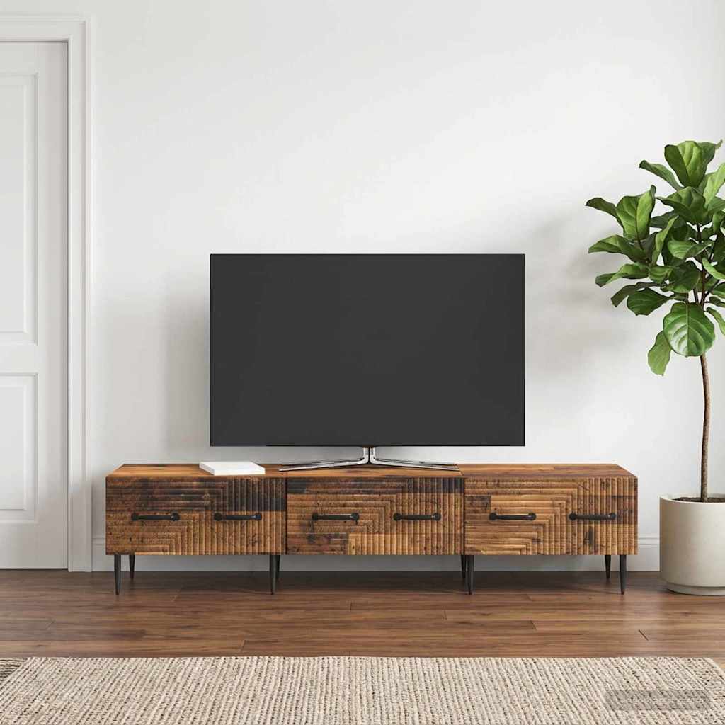 Televizní Skříň Staré Dřevo 147 X 34,5 X 30 Cm Kompozitní Dřevo