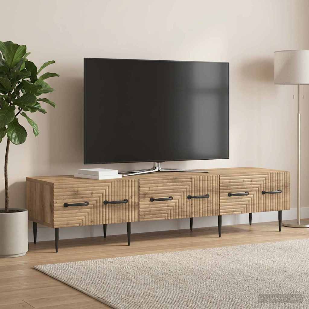 Televizní Skříň 147 X 34,5 X 30 Cm Dub Artisan Kompozitní Dřevo