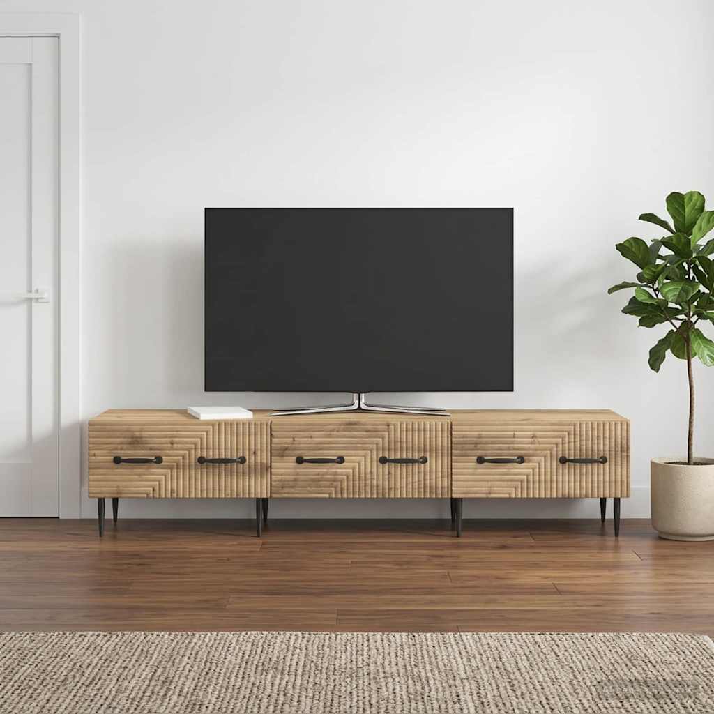 Televizní Skříň 147 X 34,5 X 30 Cm Dub Artisan Kompozitní Dřevo