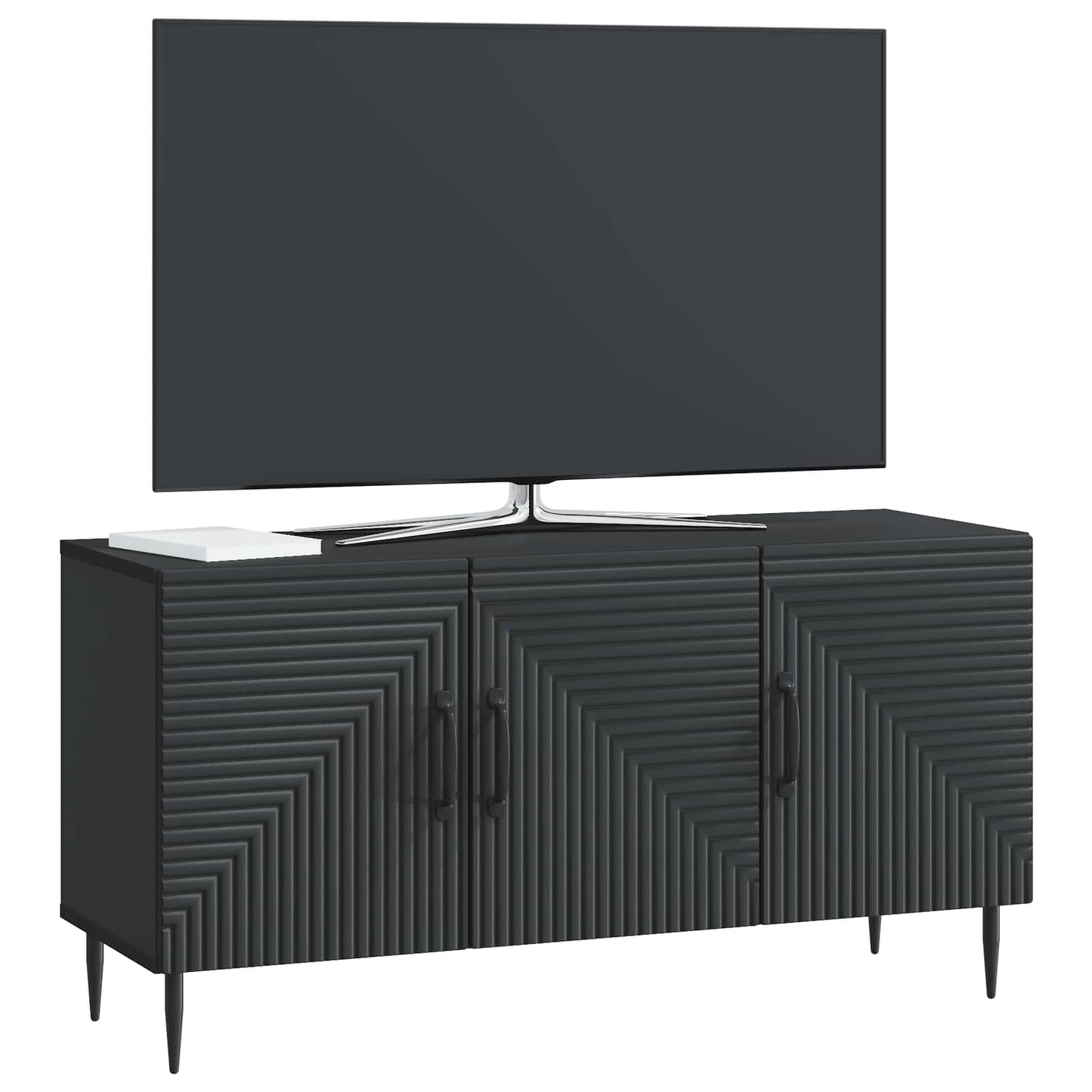 Televizní Skříň Černá 99 X 34,5 X 50 Cm Kompozitní Dřevo