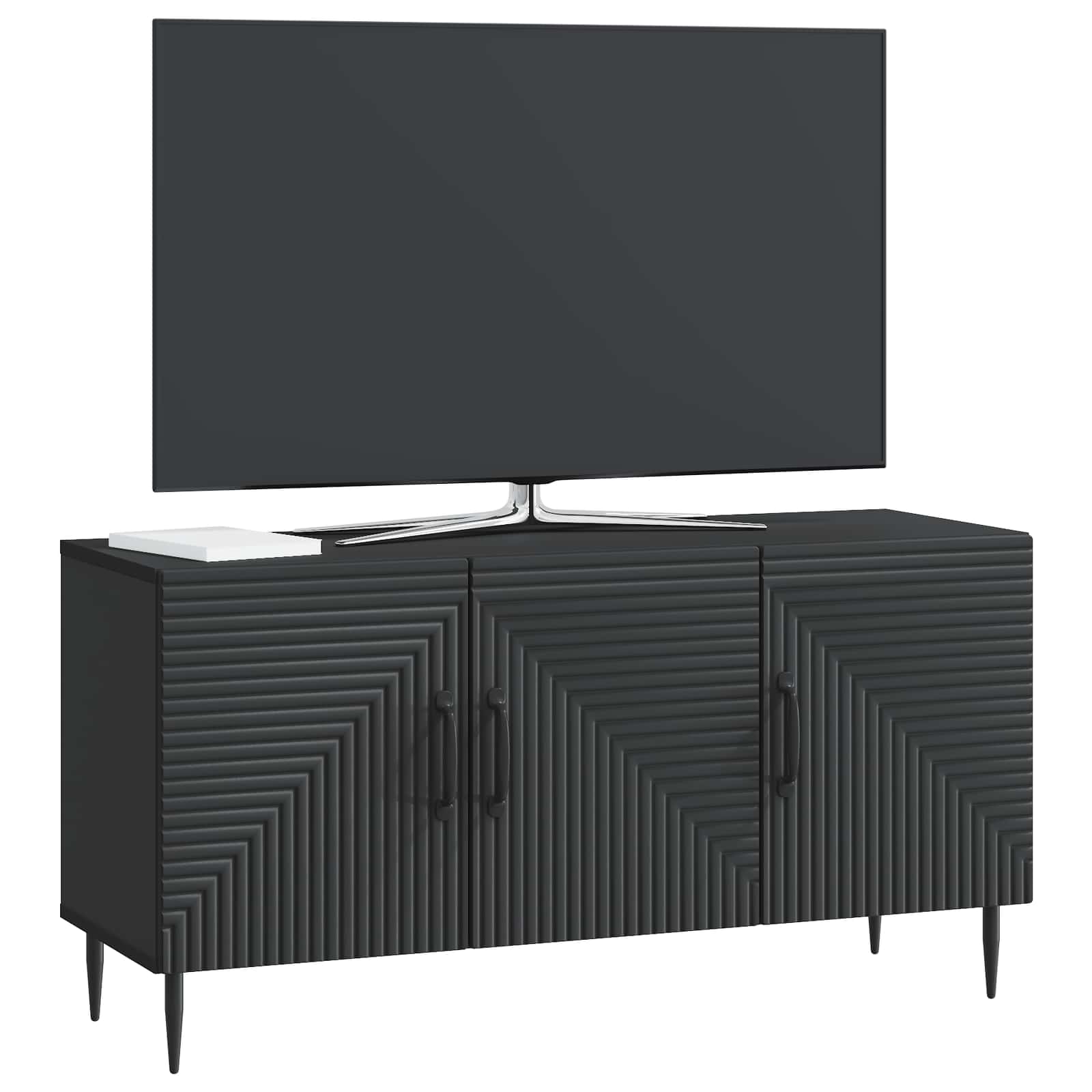 Televizní Skříň Černá 99 X 34,5 X 50 Cm Kompozitní Dřevo