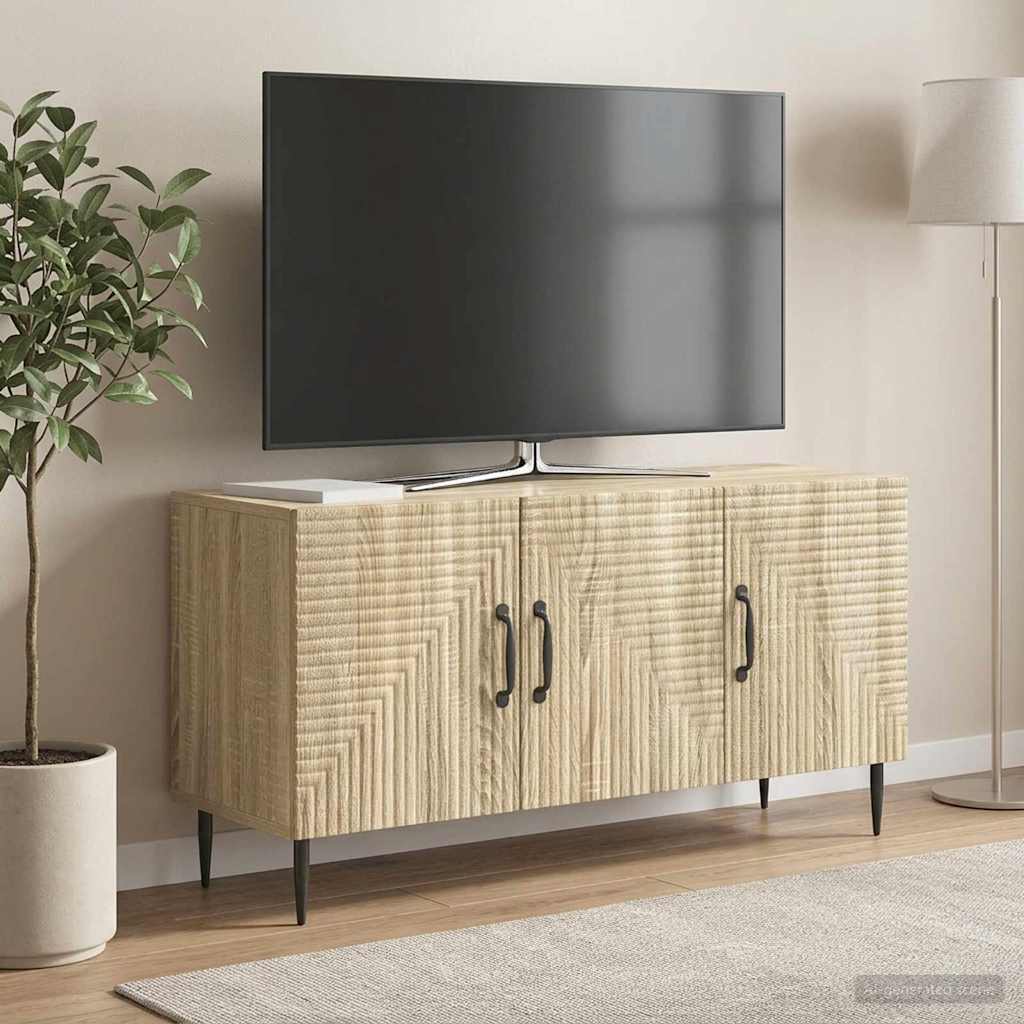 Televizní Skříň Dub Sonoma 99 X 34,5 X 50 Cm Kompozitní Dřevo