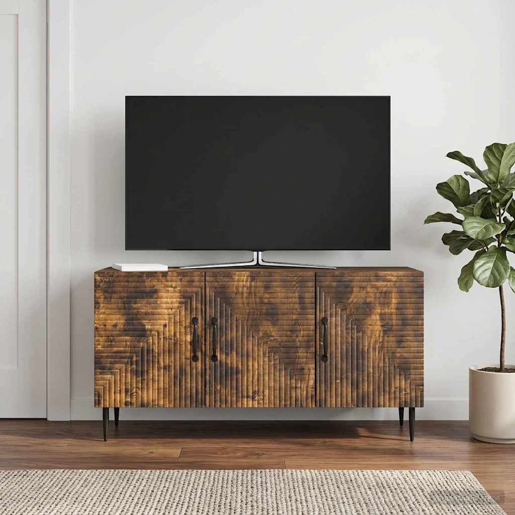 Televizní Skříň Kouřový Dub 99 X 34,5 X 50 Cm Kompozitní Dřevo