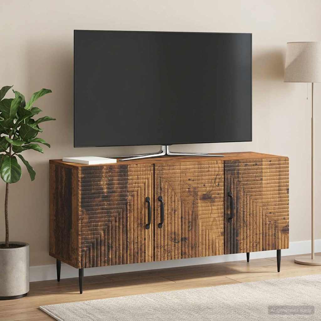 Televizní Skříň Staré Dřevo 99 X 34,5 X 50 Cm Kompozitní Dřevo