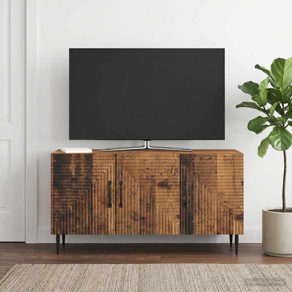 Televizní Skříň Staré Dřevo 99 X 34,5 X 50 Cm Kompozitní Dřevo