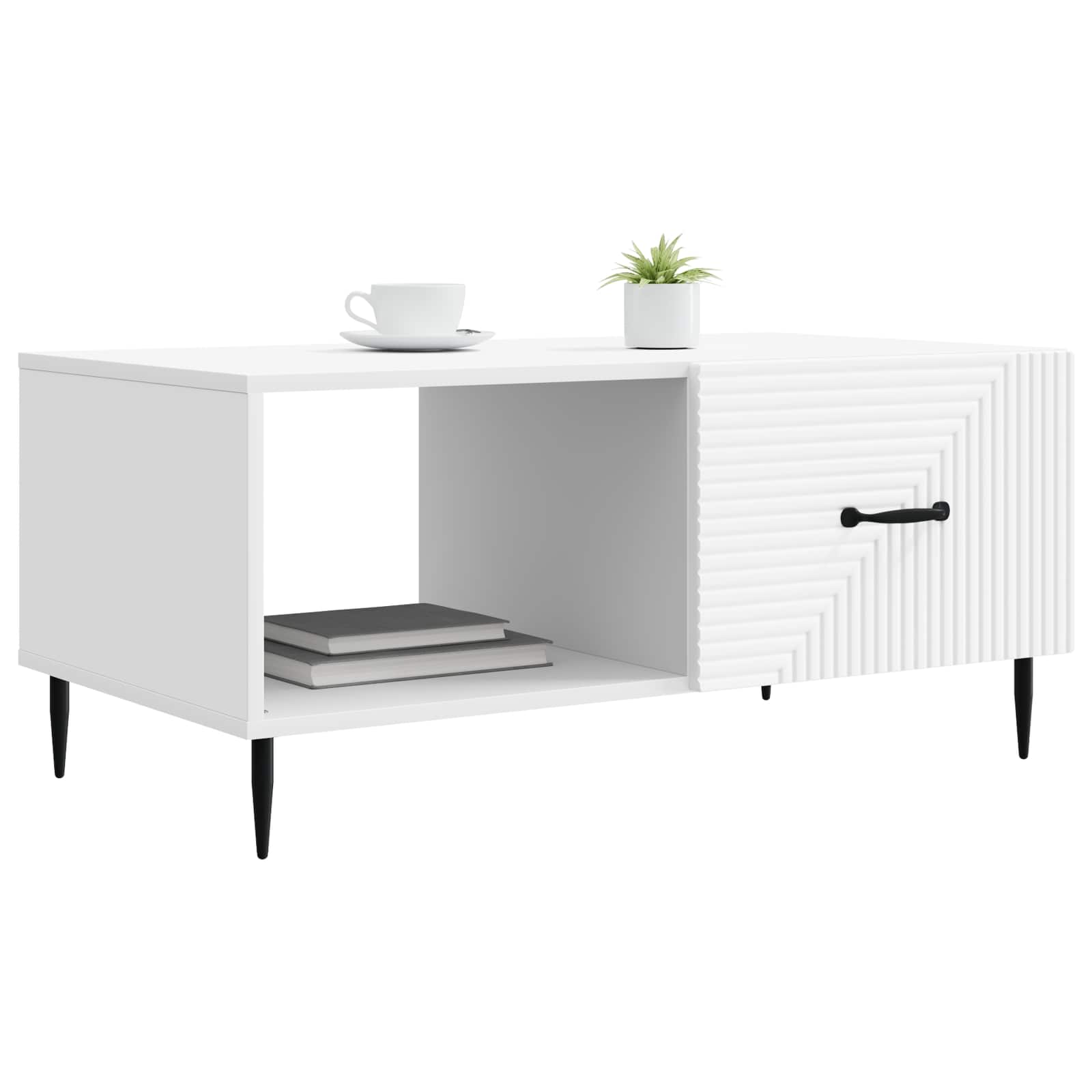 Konferenční Stolek Bílá 90 X 50 X 40 Cm Kompozitní Dřevo