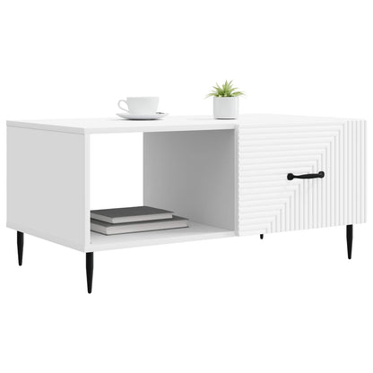 Konferenční Stolek Bílá 90 X 50 X 40 Cm Kompozitní Dřevo