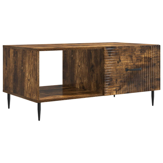 Konferenční Stolek Kouřový Dub 90 X 50 X 40 Cm Kompozitní Dřevo