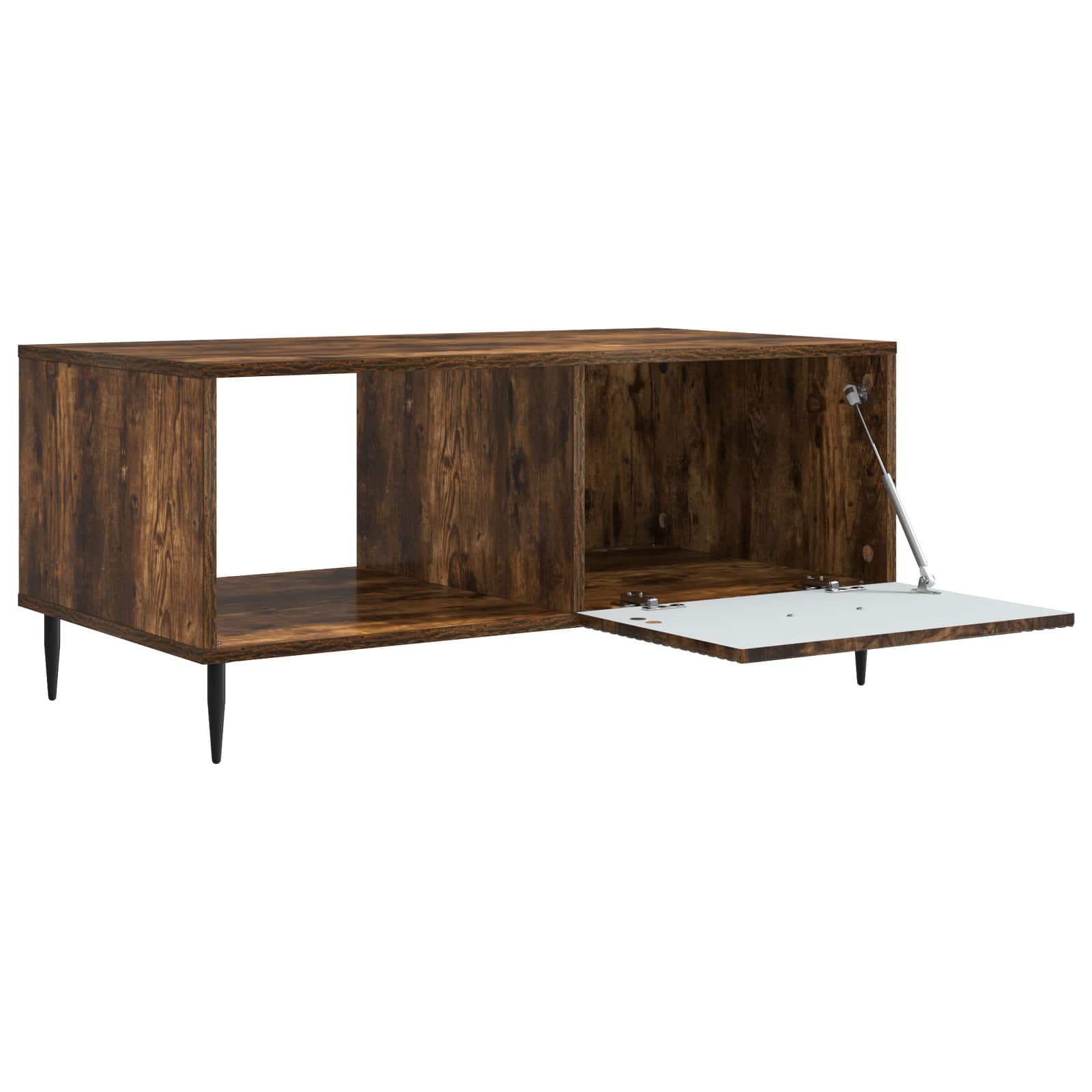 Konferenční Stolek Kouřový Dub 90 X 50 X 40 Cm Kompozitní Dřevo