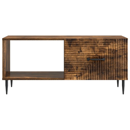 Konferenční Stolek Kouřový Dub 90 X 50 X 40 Cm Kompozitní Dřevo