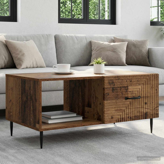 Konferenční Stolek Staré Dřevo 90 X 50 X 40 Cm Kompozitní Dřevo