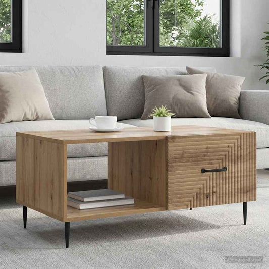 Konferenční Stolek Dub Artisan 90 X 50 X 40 Cm Kompozitní Dřevo