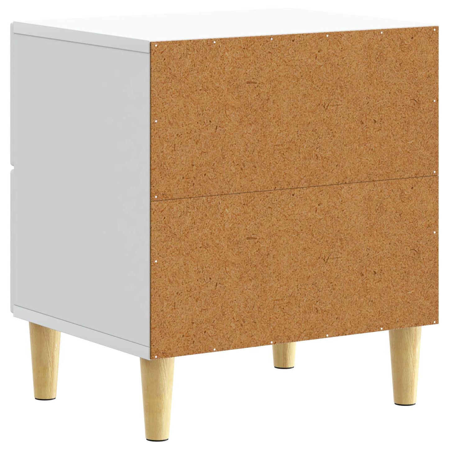 Noční Stolek 2 Pcs Bílá 43 X 34,5 X 48 Cm Kompozitní Dřevo