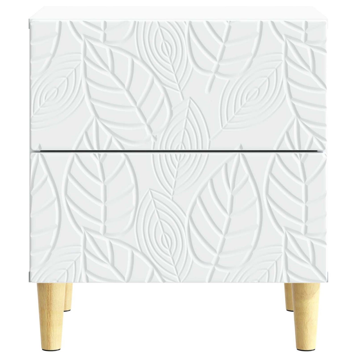 Noční Stolek 2 Pcs Bílá 43 X 34,5 X 48 Cm Kompozitní Dřevo