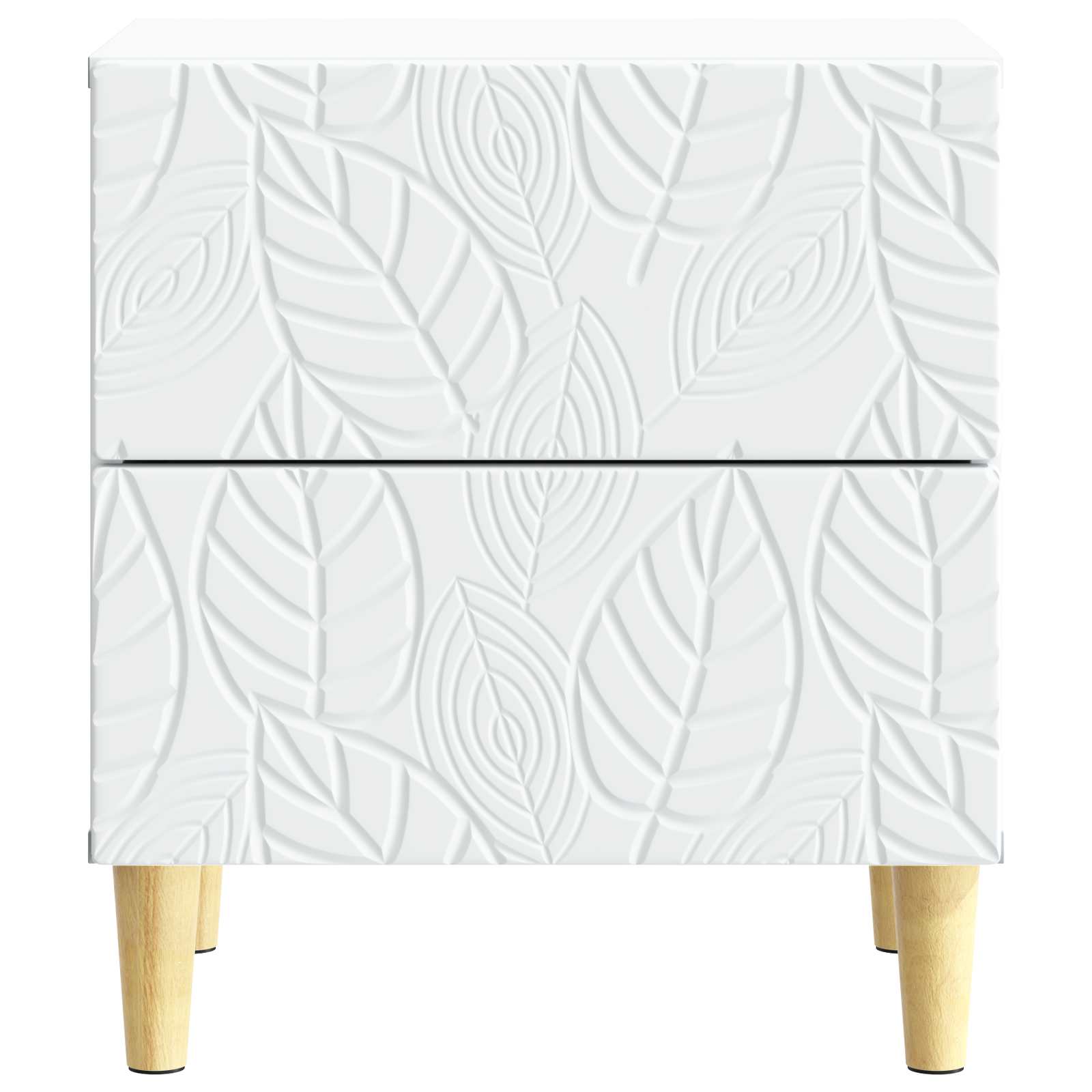 Noční Stolek 2 Pcs Bílá 43 X 34,5 X 48 Cm Kompozitní Dřevo