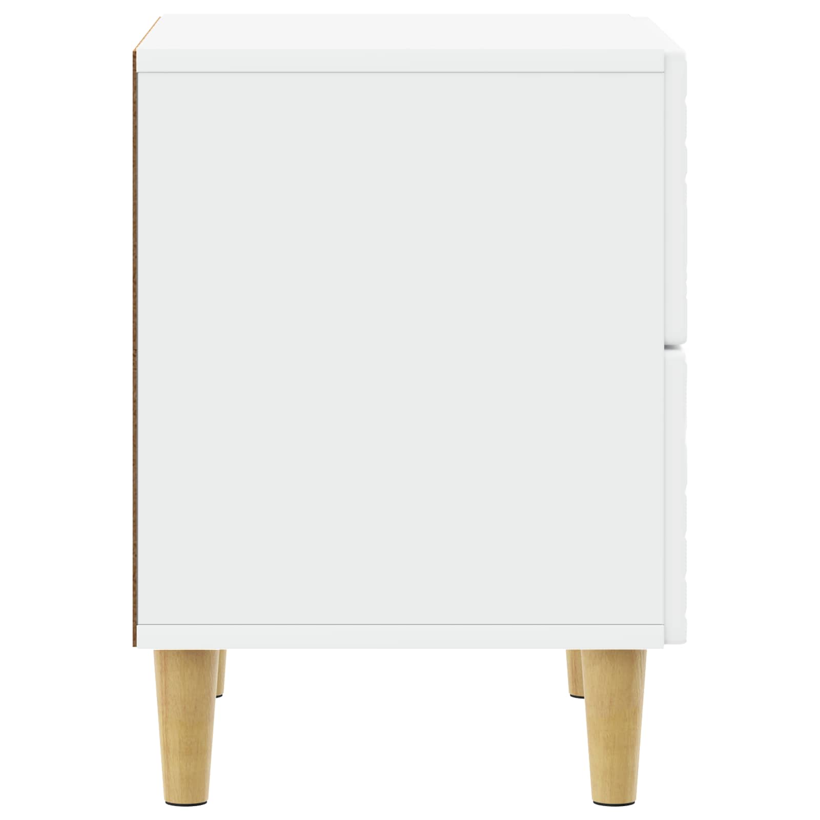 Noční Stolek 2 Pcs Bílá 43 X 34,5 X 48 Cm Kompozitní Dřevo