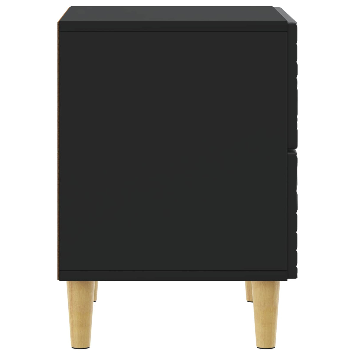 Noční Stolek 2 Pcs Černá 43 X 34,5 X 48 Cm Kompozitní Dřevo
