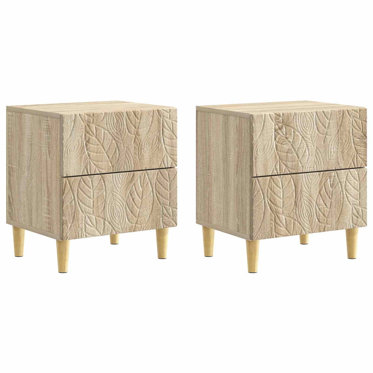 Noční Stolek 2 Pcs Dub Sonoma 43 X 34,5 X 48 Cm