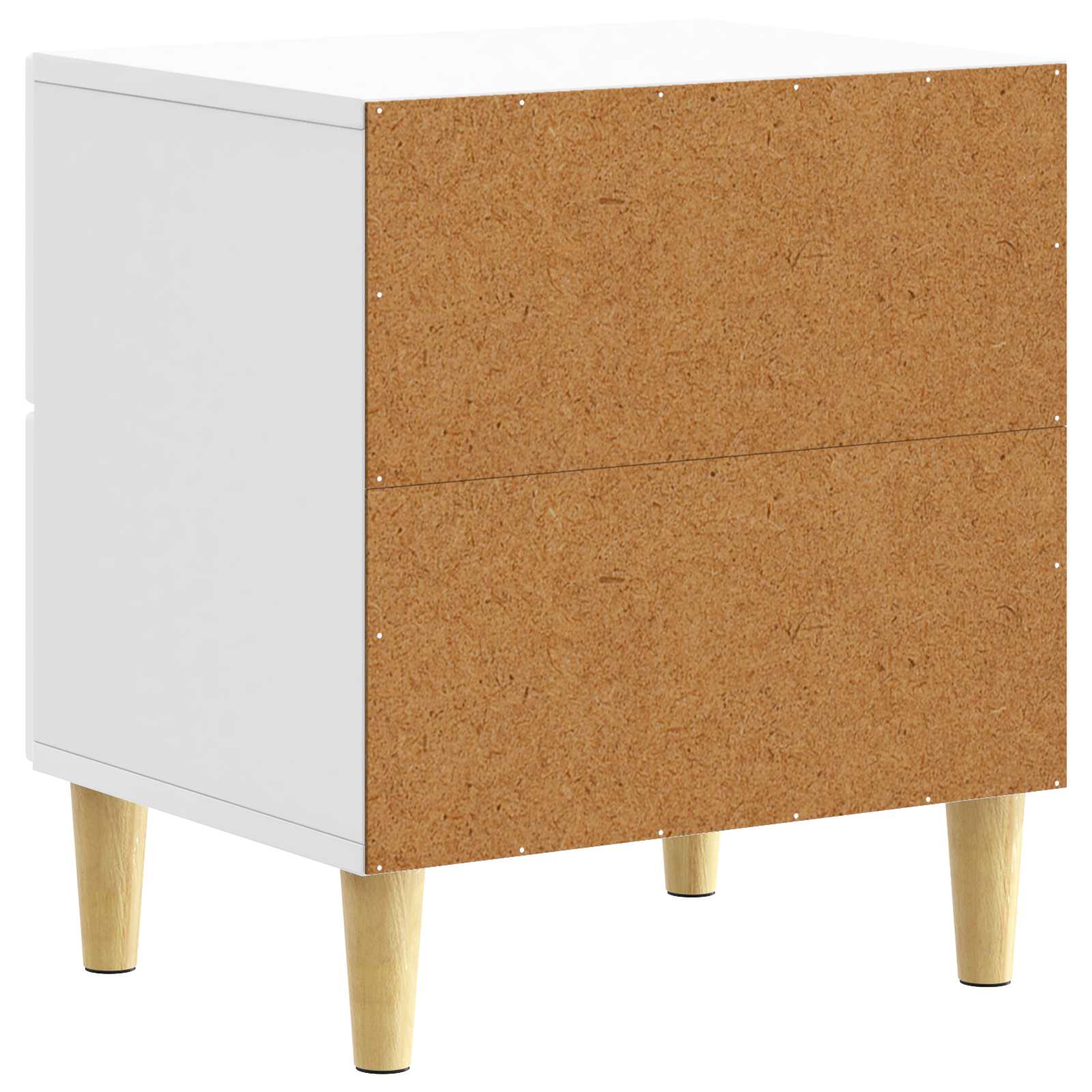 Noční Stolek 2 Pcs Bílá S Vysokým Leskem 43 X 34,5 X 48 Cm