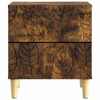 Noční Stolek 2 Pcs Kouřový Dub 43 X 34,5 X 48 Cm