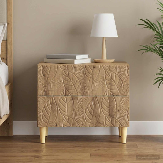 Noční Stolek Dub Artisan 62 X 34,5 X 48 Cm Kompozitní Dřevo