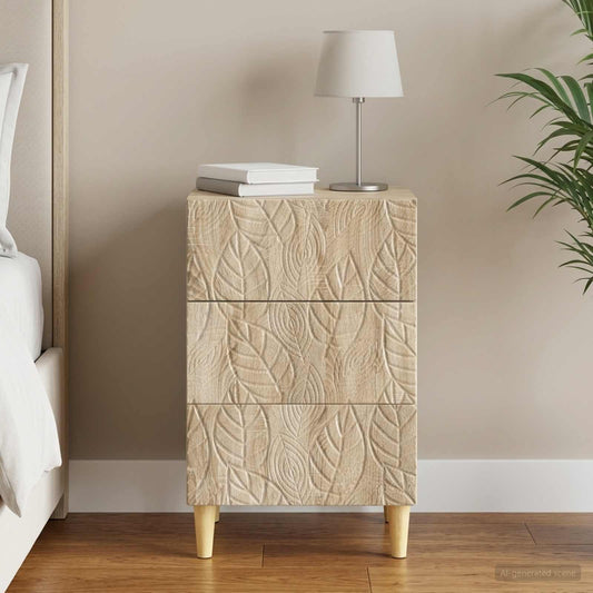 Noční Stolek Dub Sonoma 43 X 39,5 X 66,5 Cm Kompozitní Dřevo
