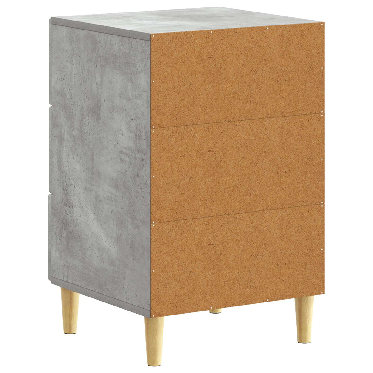 Noční Stolek Betonově Šedá 43 X 39,5 X 66,5 Cm Kompozitní Dřevo