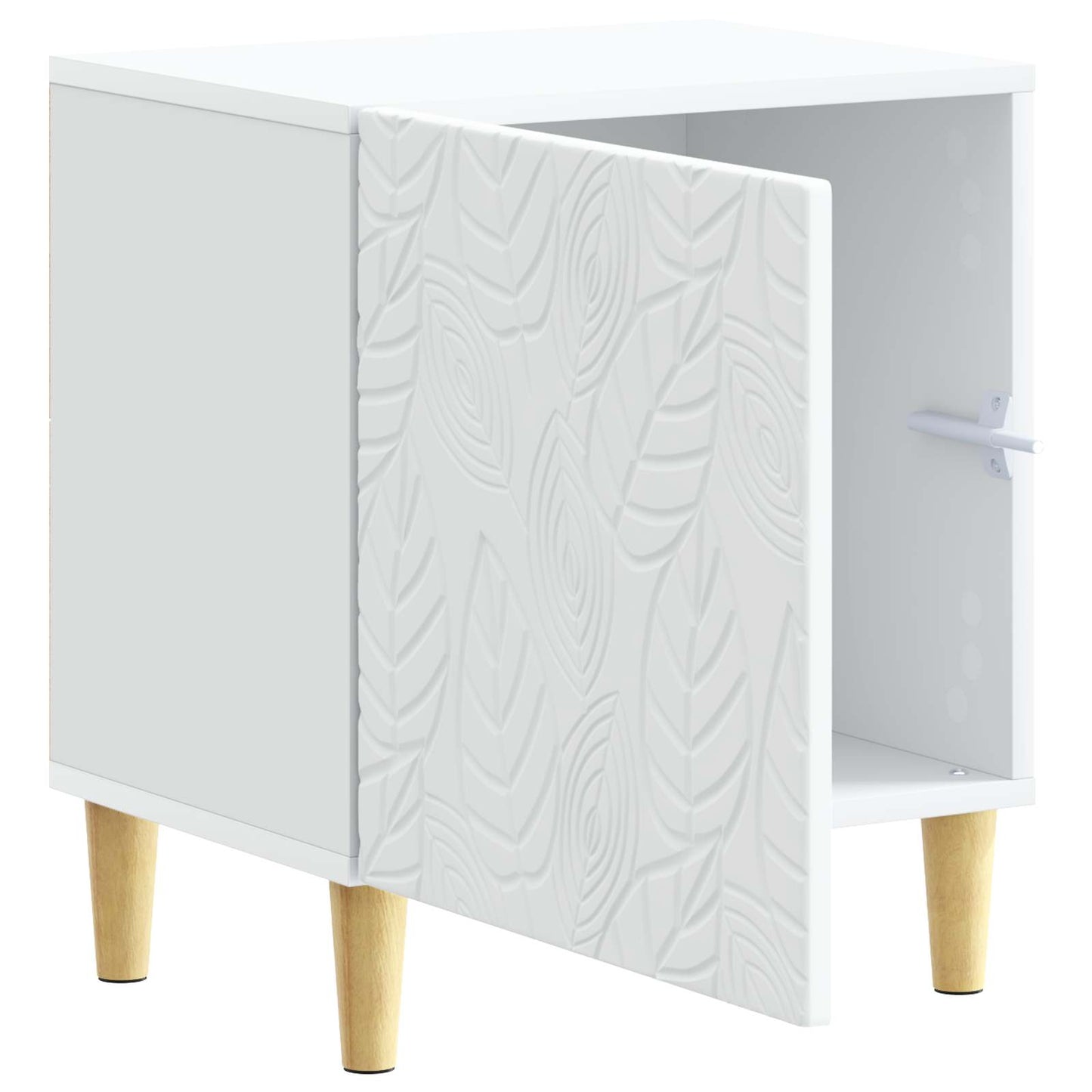 Noční Stolek 2 Pcs Bílá 43 X 34,5 X 50 Cm Kompozitní Dřevo