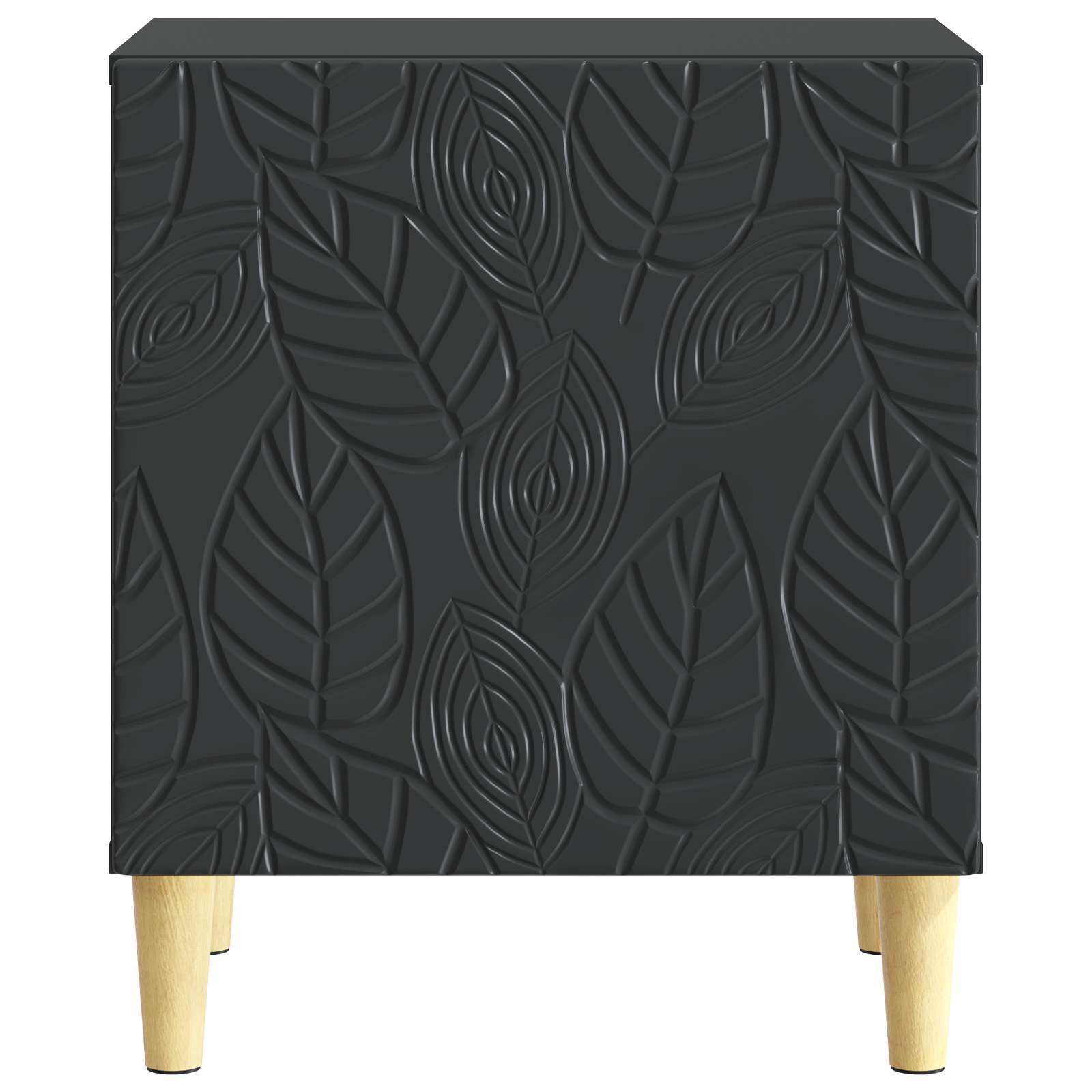 Noční Stolek 2 Pcs Černá 43 X 34,5 X 50 Cm Kompozitní Dřevo