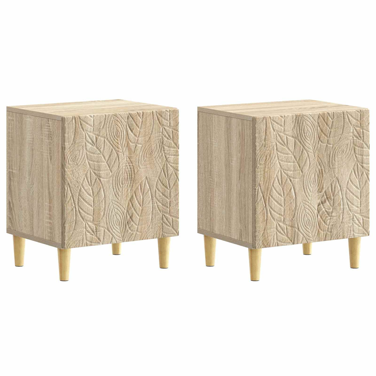 Noční Stolek 2 Pcs Dub Sonoma 43 X 34,5 X 50 Cm
