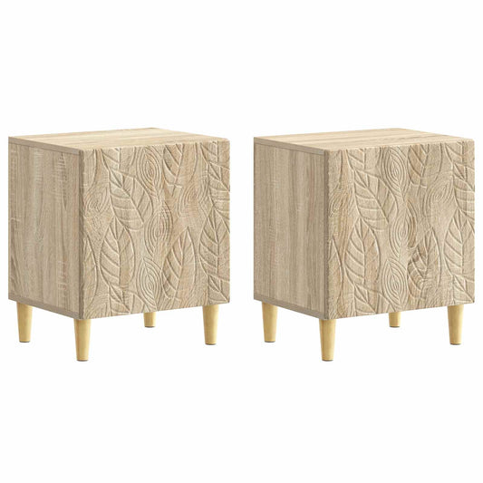 Noční Stolek 2 Pcs Dub Sonoma 43 X 34,5 X 50 Cm