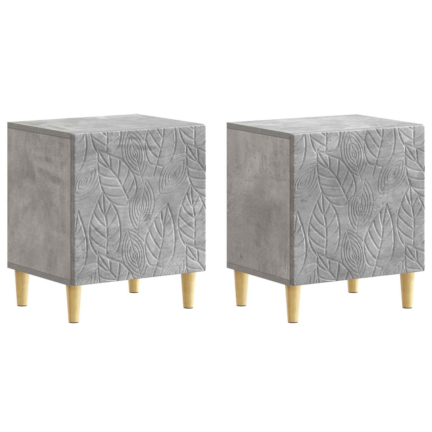 Noční Stolek 2 Pcs Betonově Šedá 43 X 34,5 X 50 Cm