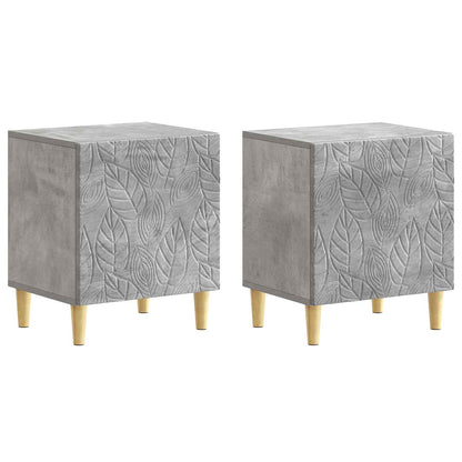Noční Stolek 2 Pcs Betonově Šedá 43 X 34,5 X 50 Cm