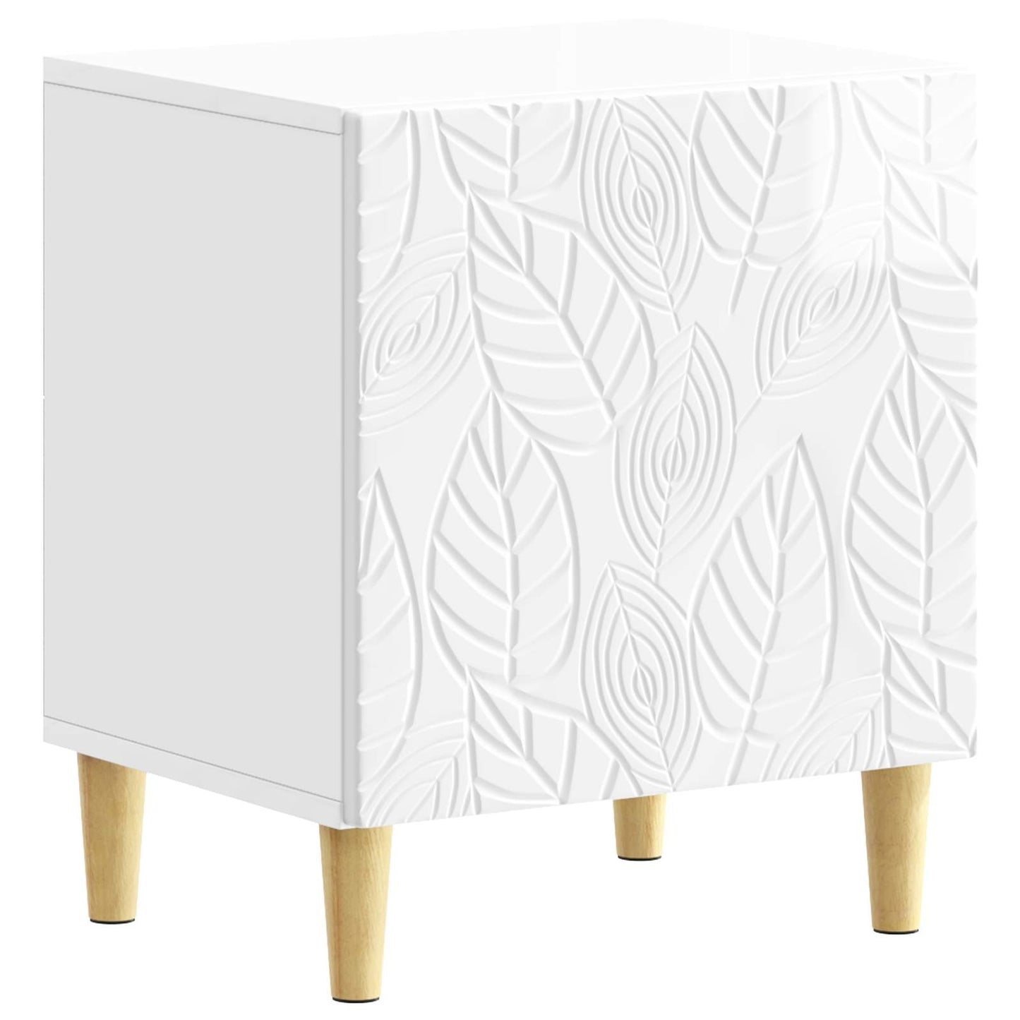 Noční Stolek 2 Pcs Bílá S Vysokým Leskem 43 X 34,5 X 50 Cm