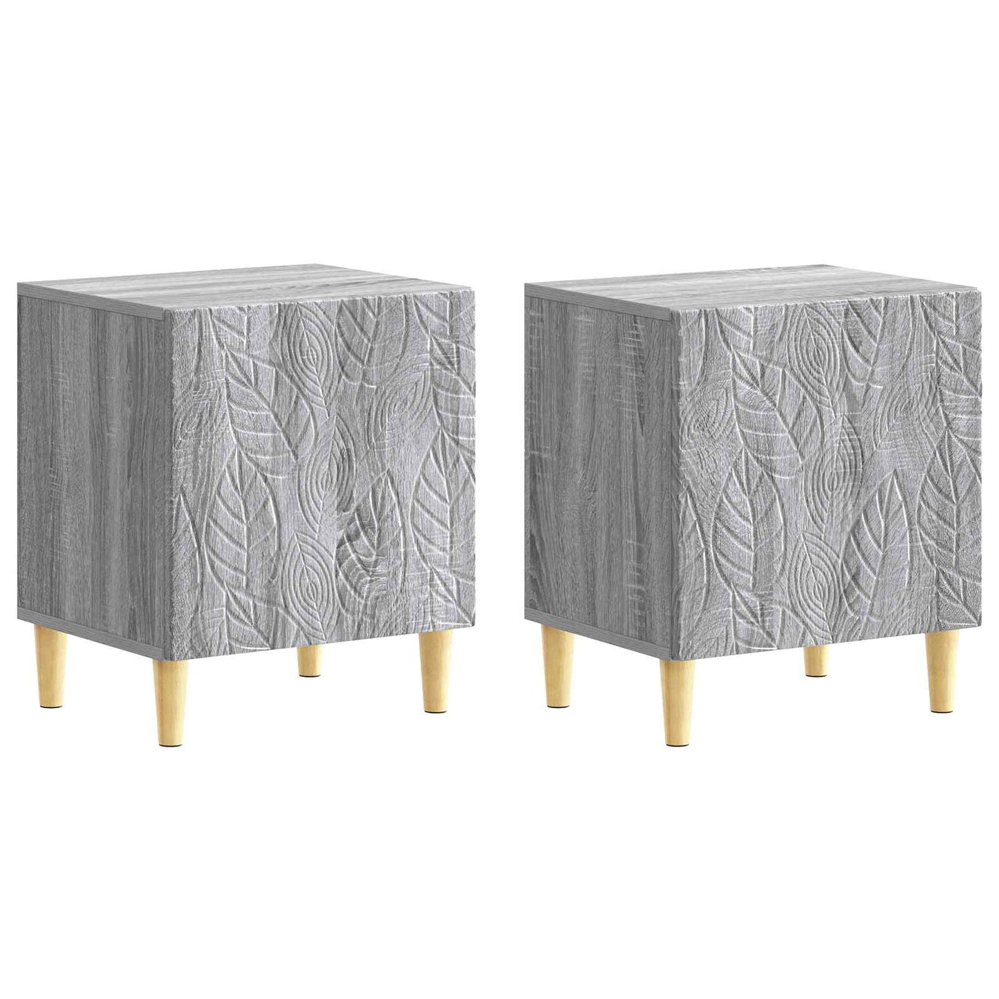 Noční Stolek 2 Pcs Šedý Sonoma 43 X 34,5 X 50 Cm