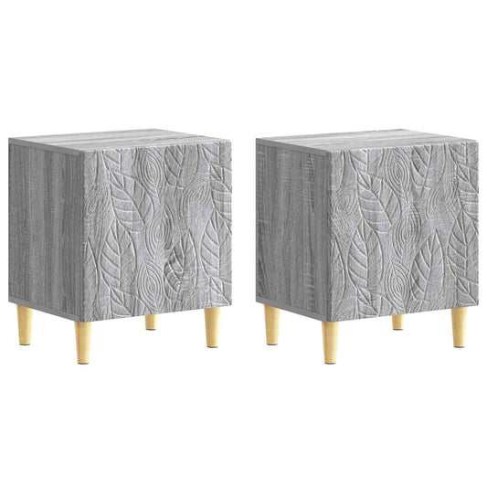 Noční Stolek 2 Pcs Šedý Sonoma 43 X 34,5 X 50 Cm
